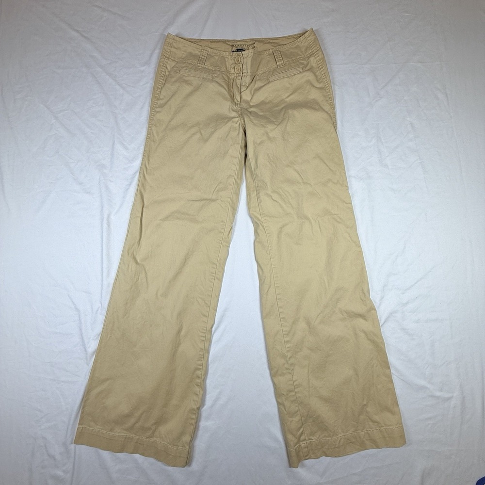 Vintage New York And Company Manhattan Khaki Chino Wide Leg Size 4